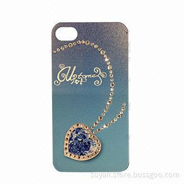 Acrylic Diamond Hard PC Case with UV Printed Design, for iPhone 5, Low Cost Version